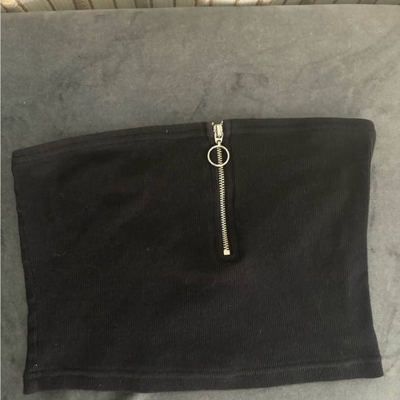 Me to We Pacsun black zip up tube top size S - Picture 2 of 4